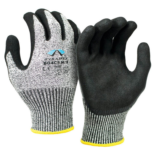 Black/White String Knit Gloves - Pyramex - Sandy Coating