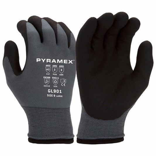 Gray/Black Insulated Gloves - Pyramex - Cold Protection