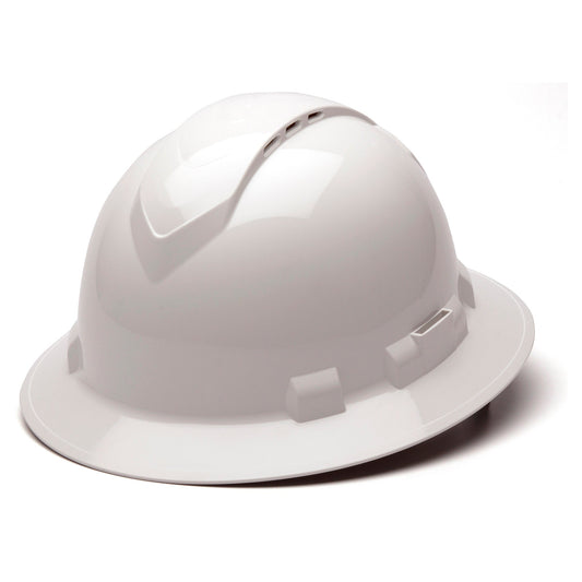 White Hard Hats - Pyramex - Vented Brim for Comfort