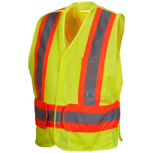 Yellow/Lime Safety Vest - Pyramex - Breakaway Feature