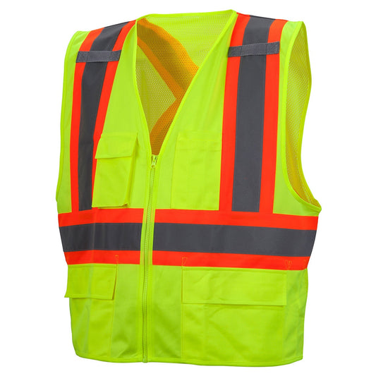 Yellow/Lime Safety Vest - Pyramex - Reflective Design
