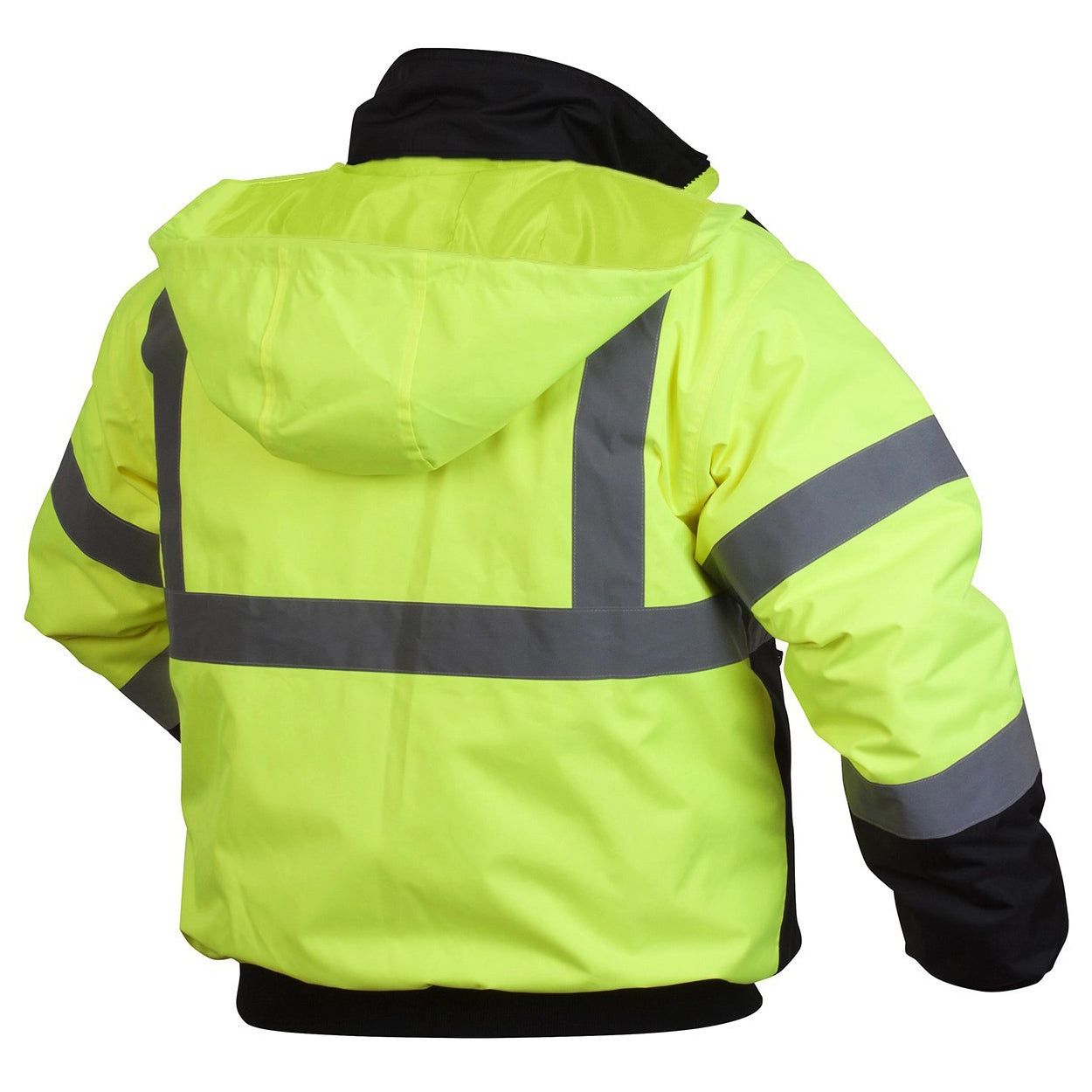 Quilted Built-In Liner Safety Jackets | Pyramex | Rj3210T Type R Class 3 Tall Black Bottom Bomber