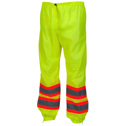 Yellow/Lime Safety Pants - Pyramex - Hi-Vis Mesh