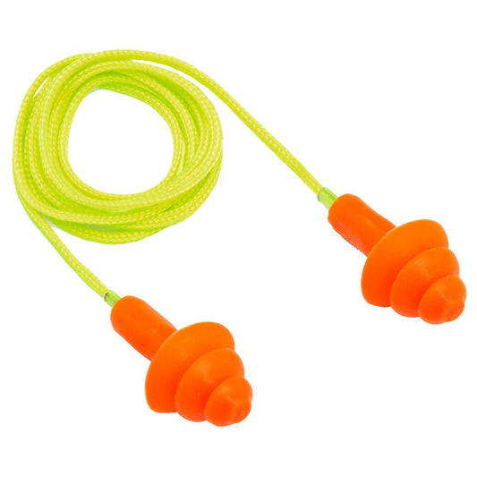 24 NRR Ear Plugs - Pyramex - Reusable Corded Rubber