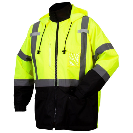 Lime Green Safety Jacket - Pyramex - Weatherproof Design