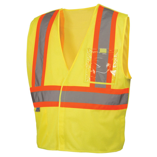 Yellow/Lime Safety Vests - Pyramex - Breakaway Design