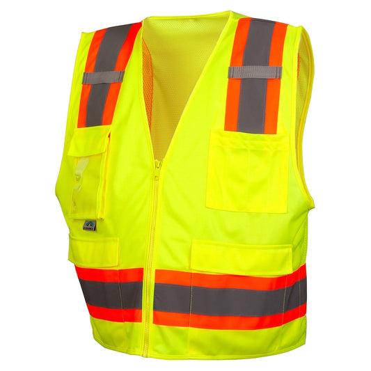 Yellow/Lime Safety Vest - Pyramex - Lightweight Polyester