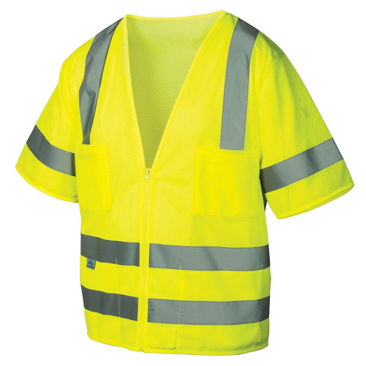 Yellow/Lime Safety Vest - Pyramex - Reflective Mesh
