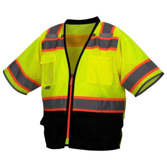 Yellow/Lime Safety Vest - Pyramex - Reflective Design