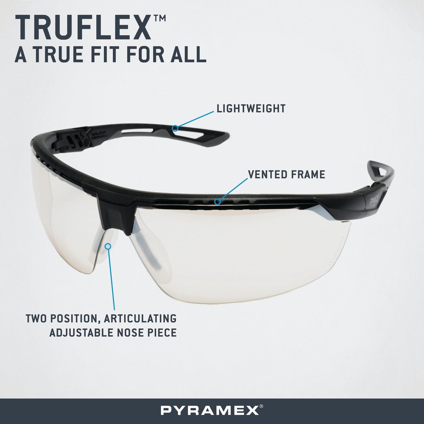 Clear H2MAX Anti-Fog Lens Glasses - Pyramex - Lightweight