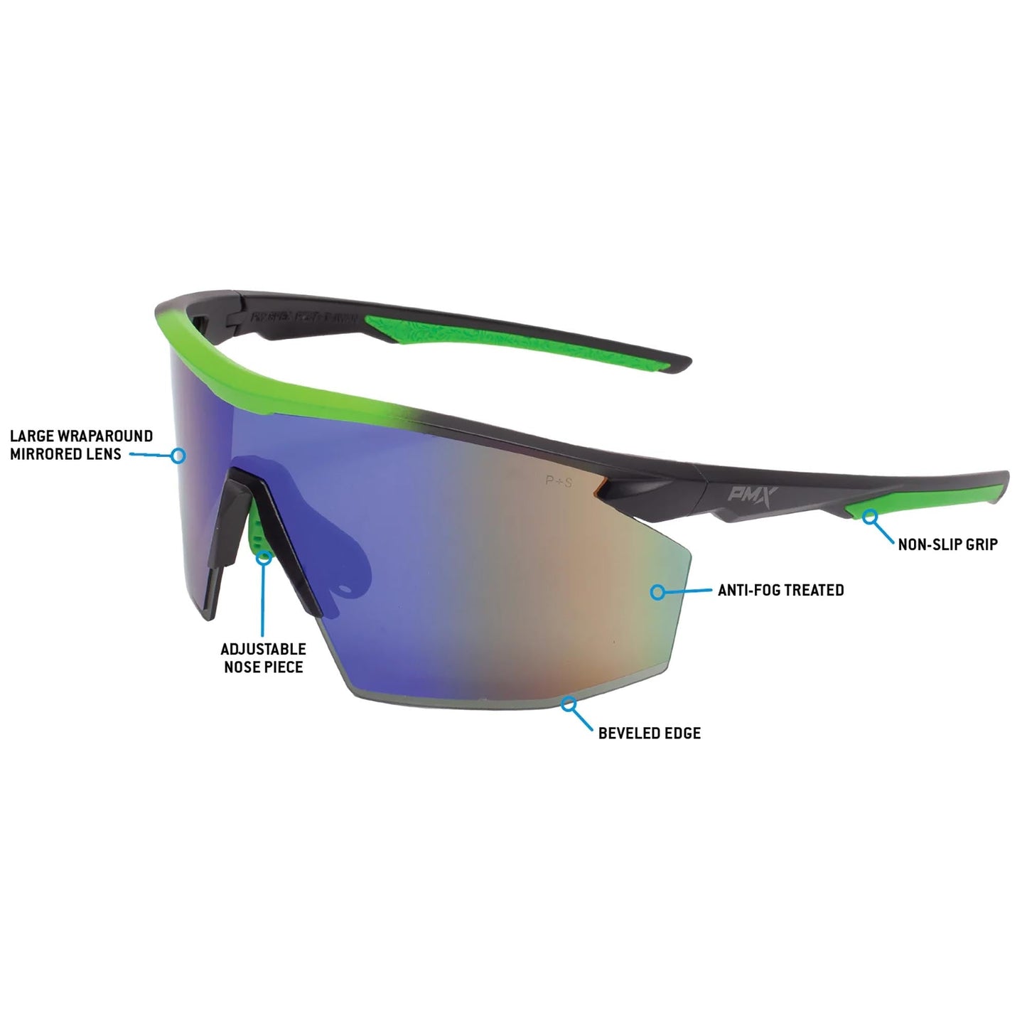 Blue Mirror Lens Glasses - Pyramex - Lightweight Safety