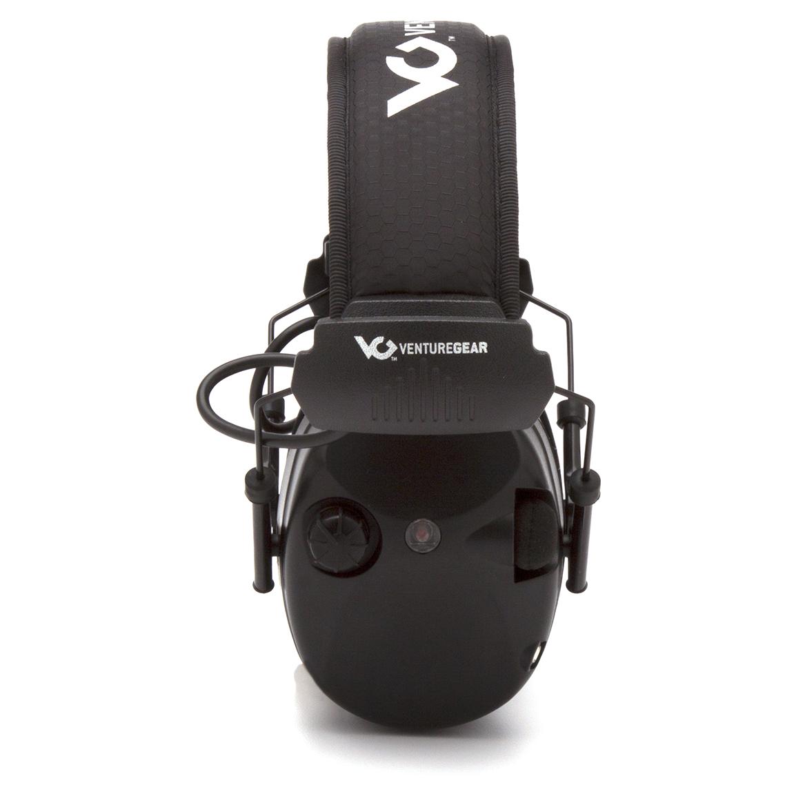 Black Ear Muffs - Venture Gear - Electronic Noise Reduction