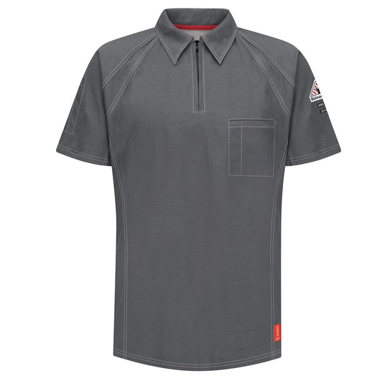 Charcoal Polo Shirt - Bulwark FR - Comfortable Knit