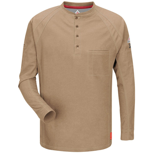 Black Henley Shirt - Bulwark FR - Comfort Knit