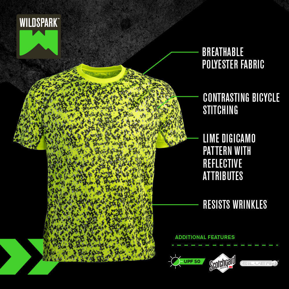 Lime Camo Shirt - Reflective Apparel - UPF Protected