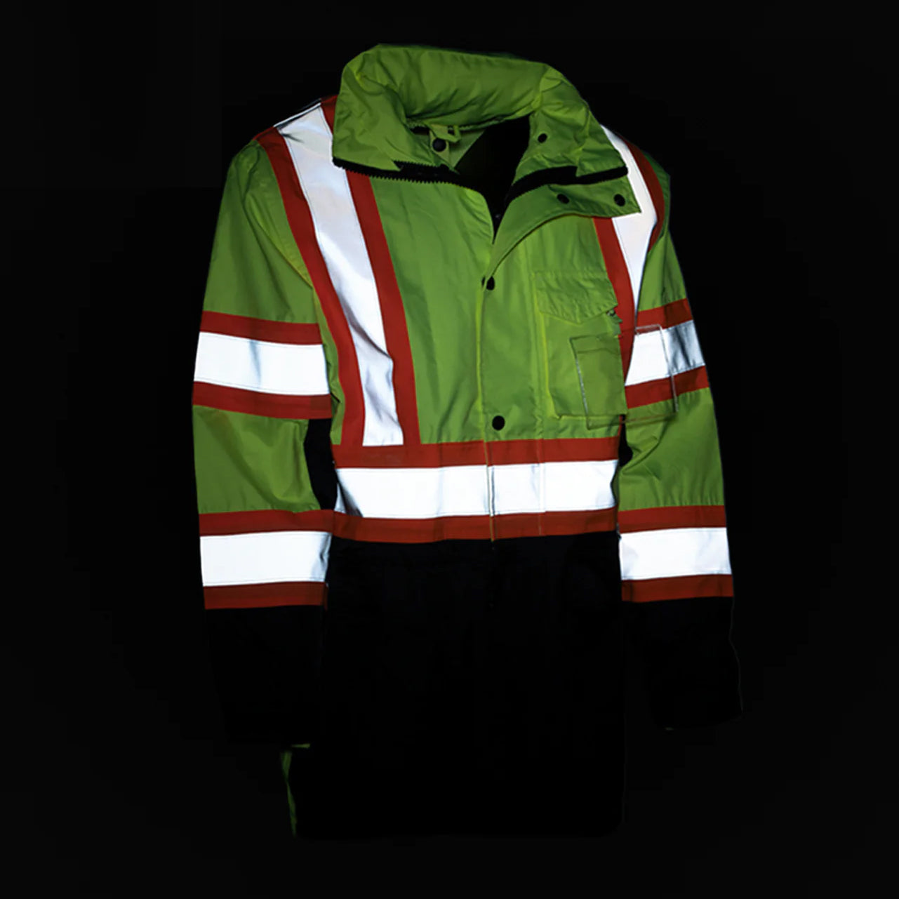 Yellow/Lime Safety Jacket - brand - Two-Tone Design