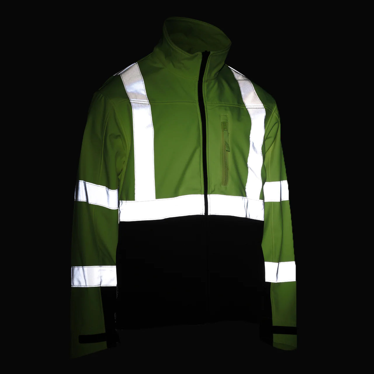 Yellow/Lime Safety Jacket - Reflective Apparel - Soft Shell