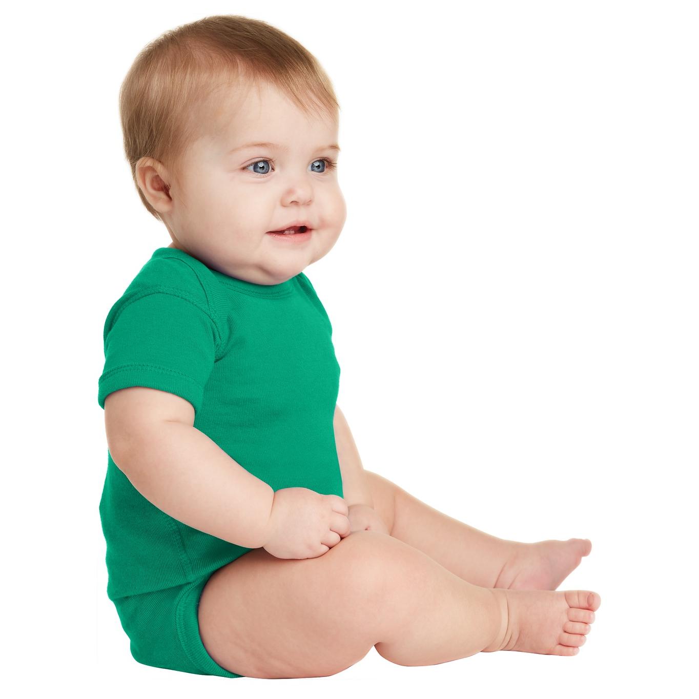 Black Infant Bodysuit - Rabbit Skins - Combed Cotton