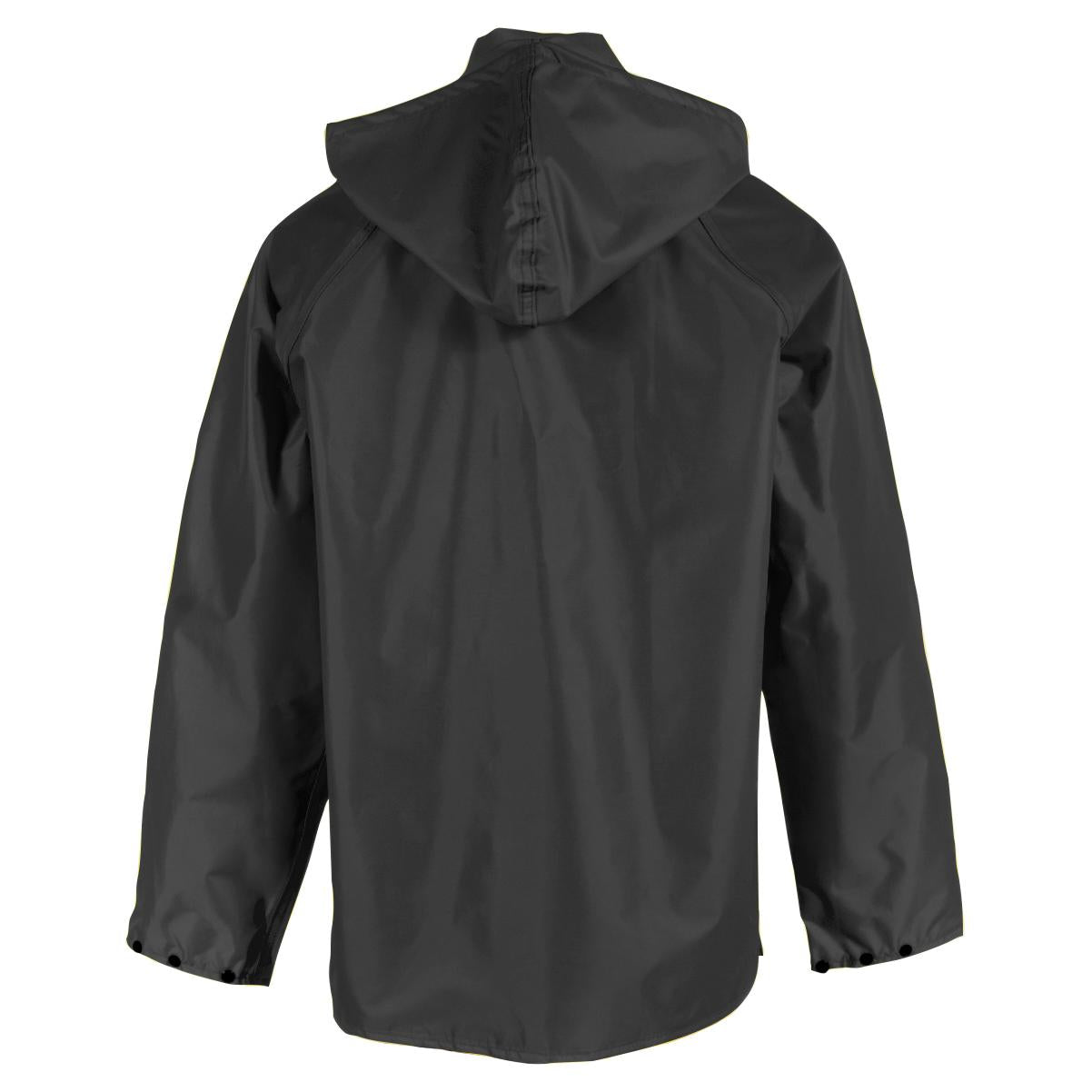 Black Rain Jacket - Neese - Attached Hood Design