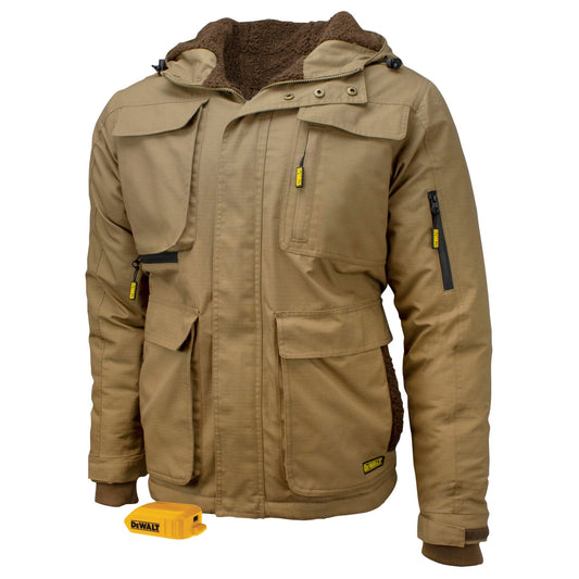Brown Heated Jacket - DeWalt - Ripstop Design