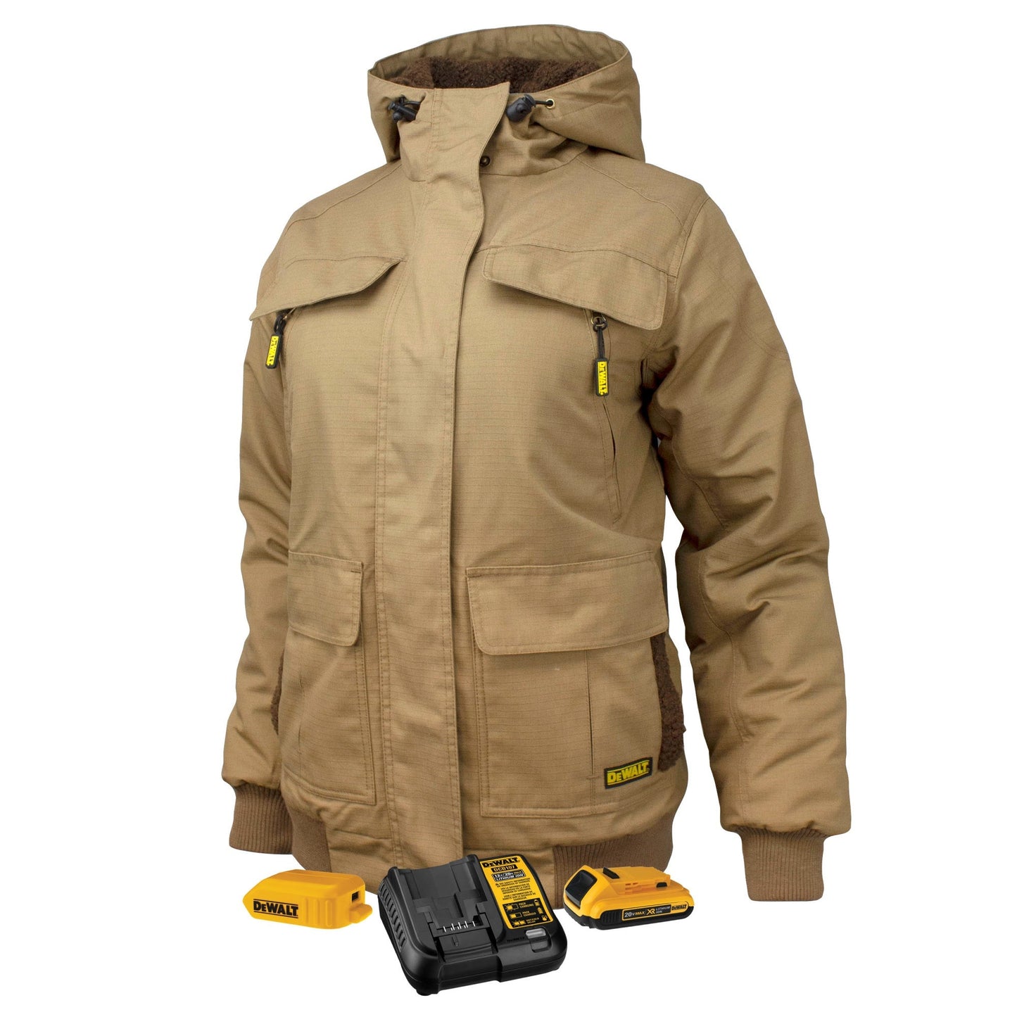 Brown Jackets | DeWalt | Durable Heated Jacket - DeWalt - Comfort Fit