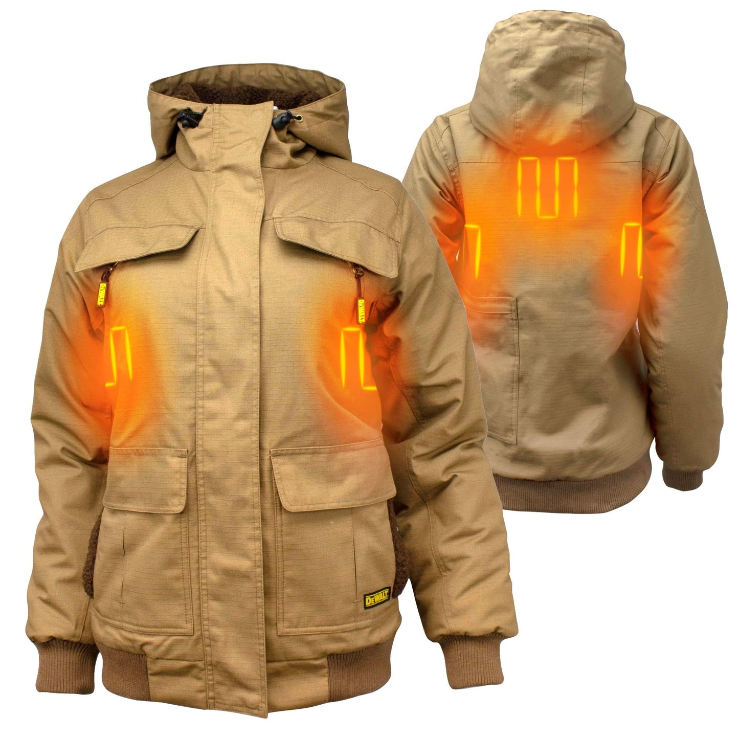 Brown Jackets | DeWalt | Durable Heated Jacket - DeWalt - Comfort Fit