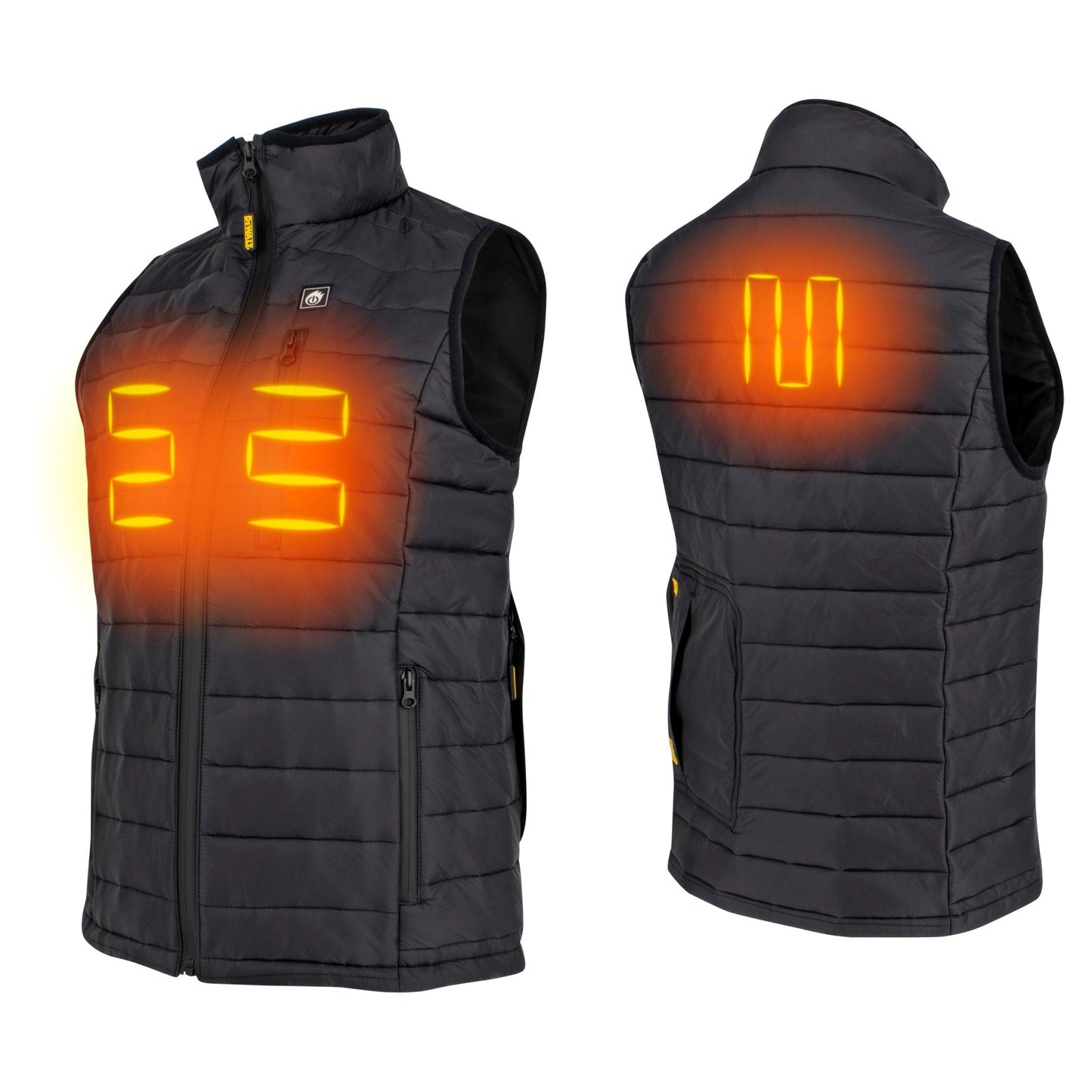 Black Vests - DeWalt - Lightweight Heated Design