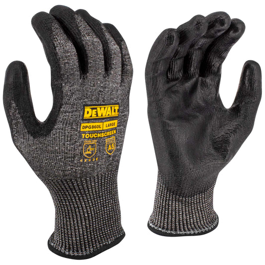 Gray String Knit Gloves - DeWalt - Touchscreen Flexibility