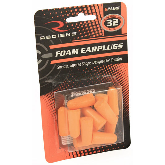NRR 32dB Ear Plugs - Radians - Disposable Foam