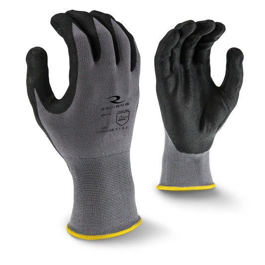 Gray String Knit Gloves - Radians - Durable Grip