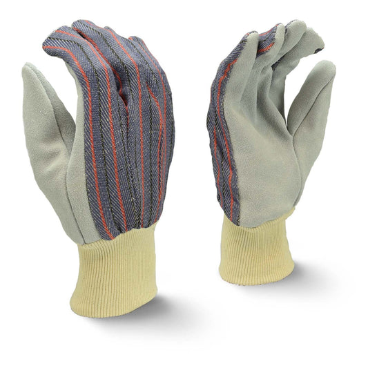 Gray Leather Gloves - Radians - Split Cowhide Palm