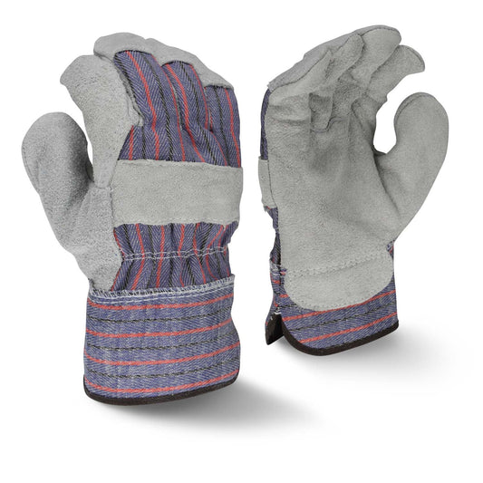 Gray Leather Gloves - Radians - Durable Cowhide Palm