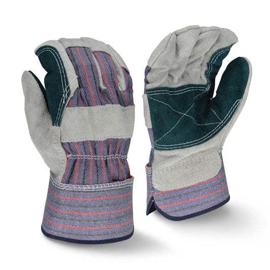 Gray/Blue Leather Gloves - Radians - Split Cowhide Palm