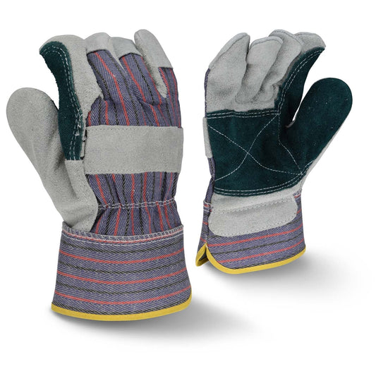 Gray/Blue Leather Gloves - Radians - Durable Cowhide