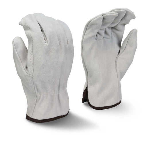 Gray Leather Gloves - Radians - Durable Split Cowhide