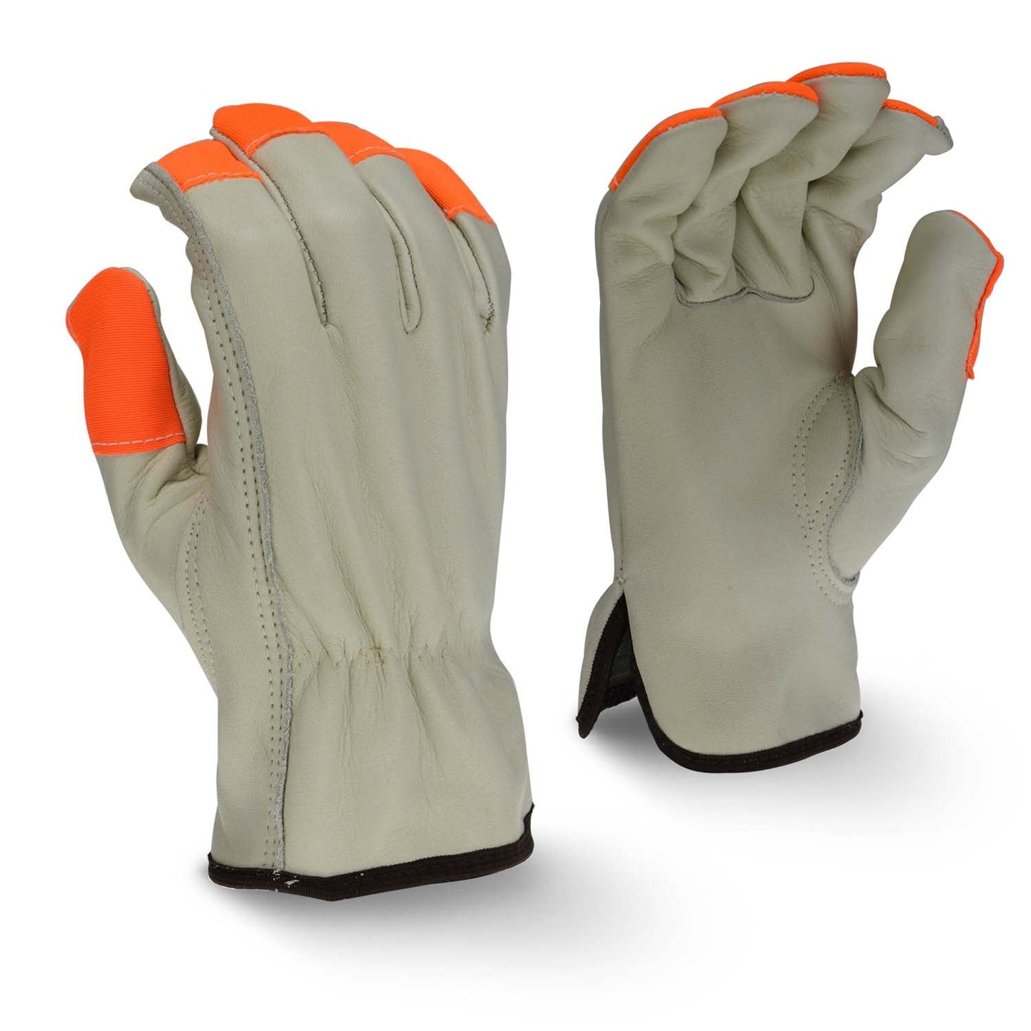 Tan Leather Gloves - Radians - Hi-Viz Grain Cowhide