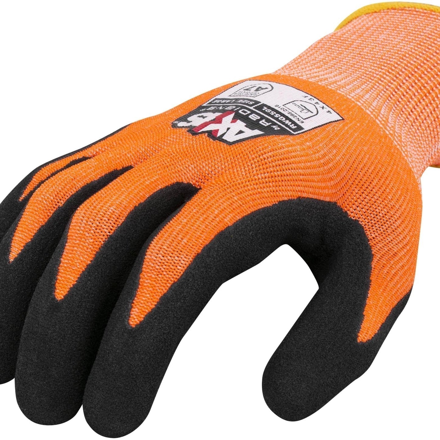 Orange Knit Gloves - Radians - Sandy Nitrile Coated