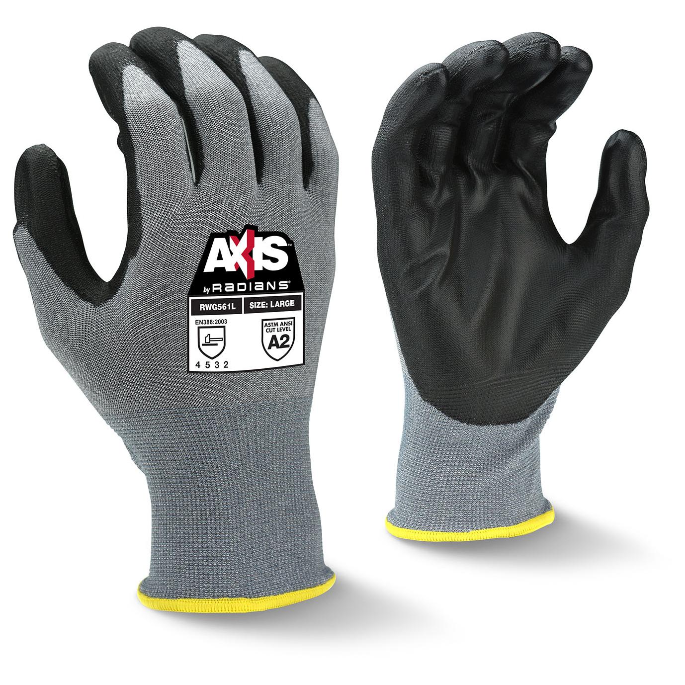 Gray String Knit Gloves - Radians - Cut Resistant