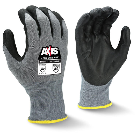 Gray String Knit Gloves - Radians - Cut Resistant