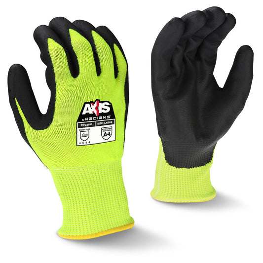Yellow/Lime/Black String Knit Gloves - Radians - Durable Grip