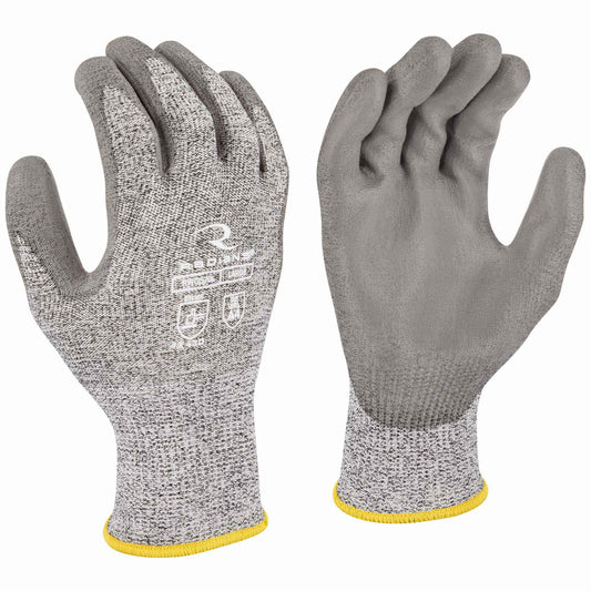 Gray String Knit Gloves - Radians - A4 Cut Protection