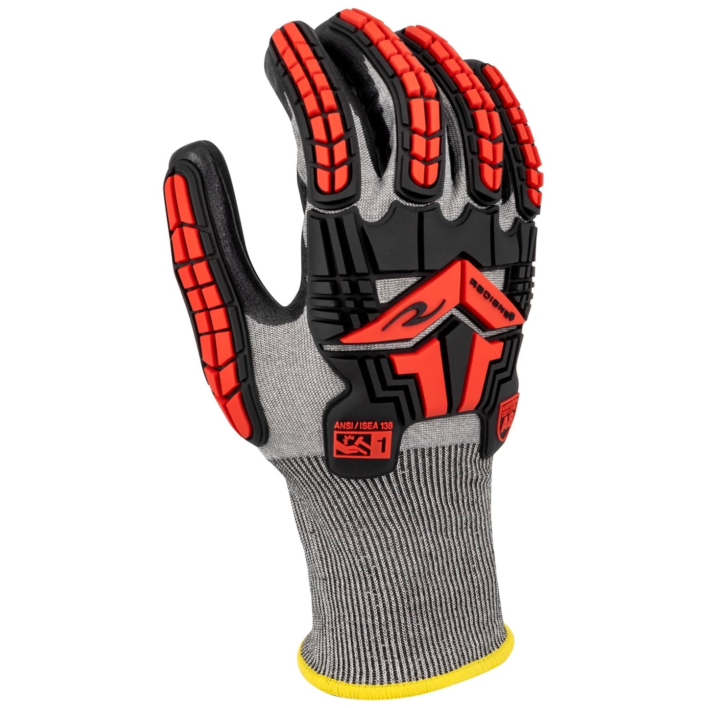 Gray String Knit Gloves - Radians - Nitrile Coated