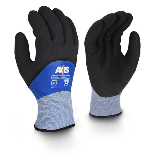 Blue Knit Gloves - Radians - Latex Coated Cold Weather