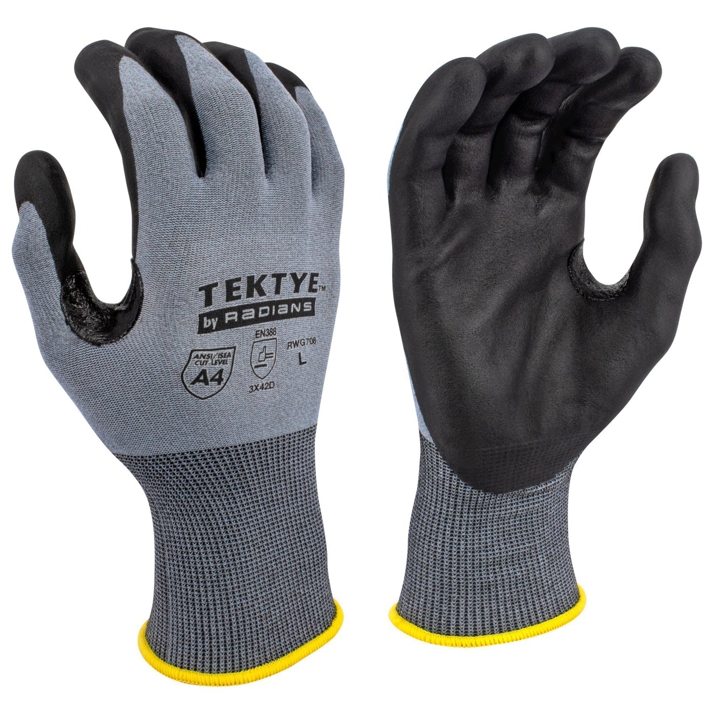 Gray Knit Gloves - Radians - Touchscreen Compatible