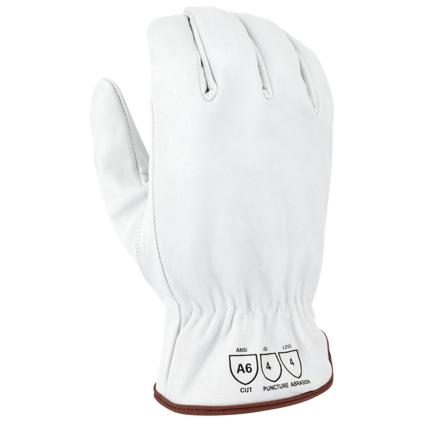 White Leather Gloves - Radians - Cut Resistant