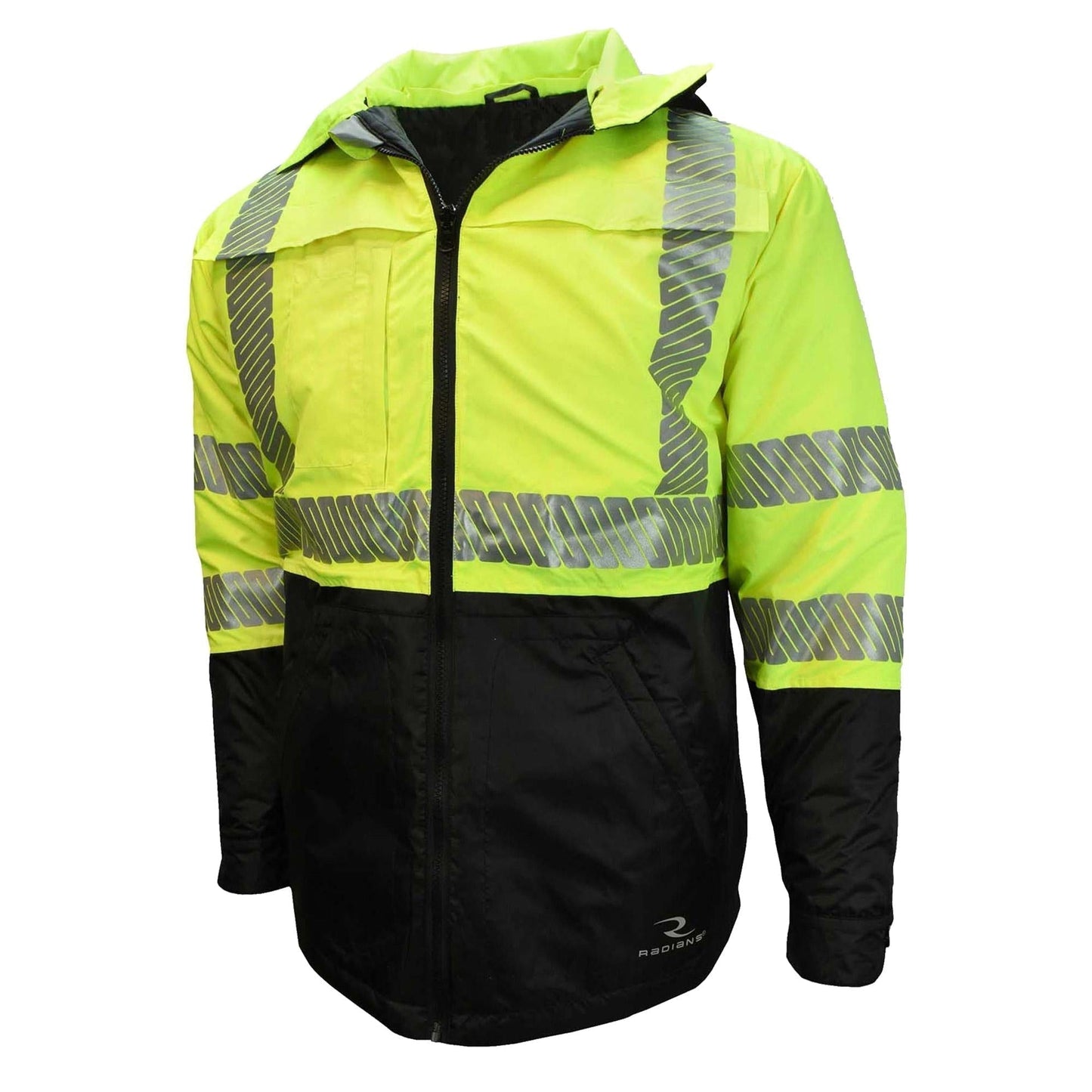 Hi-Viz Green Safety Jacket - Radians - Reversible Design