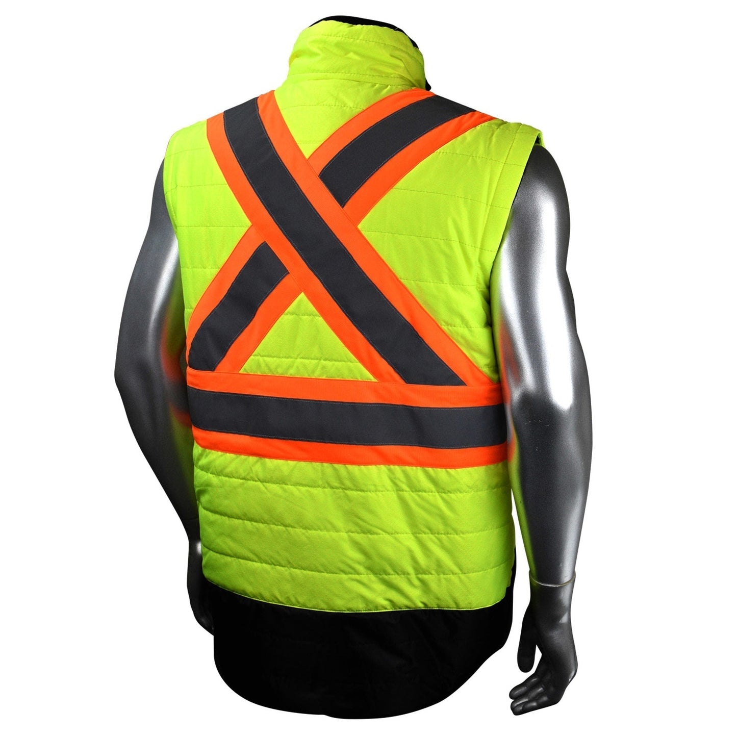 Yellow/Lime Safety Jacket - Radians - Quilted Reversible