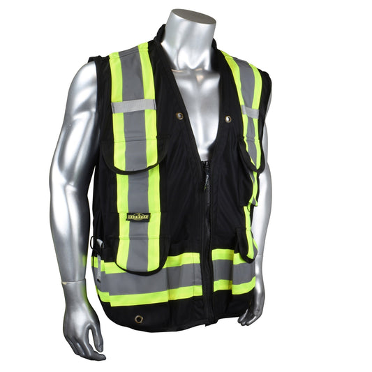 Black Safety Vests - Radians - Heavy Duty Mesh Design