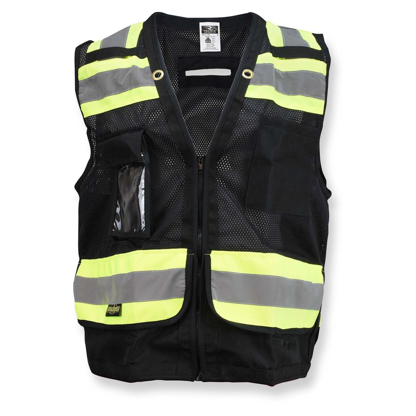 Black Safety Vests - Radians - Heavy Duty Comfort