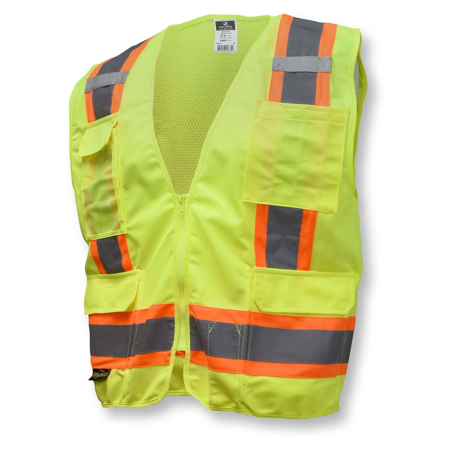Yellow/Lime Safety Vest - Radians - Reflective Trim